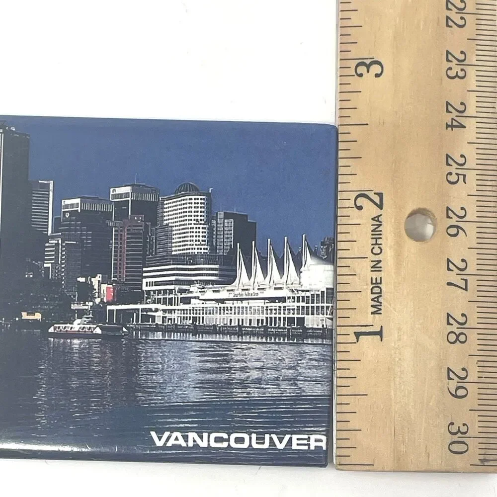 Vancouver Canada Souvenir Magnet Canada Place City Skyline‎ Metal 2.5